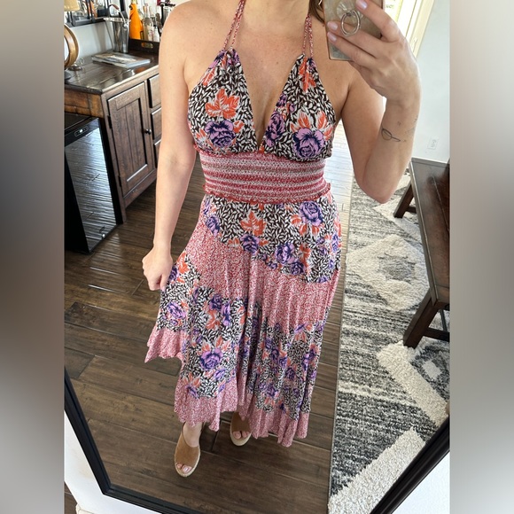Free People High Low Backless Floral Dress Size Small - Picture 8 of 14